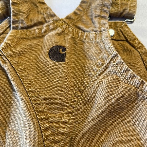 Carhartt Brown Overalls Durable Bib Style - Picture 7 of 9